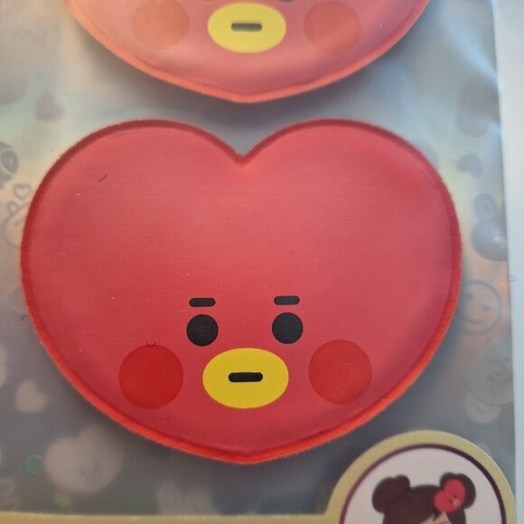 New In Package The Creme Shop x BT21 Stuck On U Tata V 2 Hair‎ Grips Set Red - Picture 3 of 8